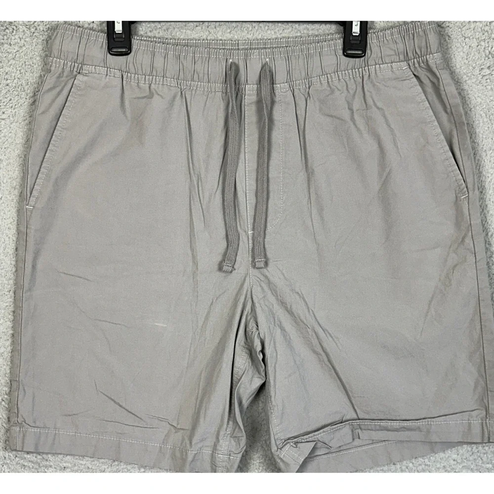 Banana Republic Shorts Mens Large Grey Casual Pull On Drawstring Stretch Waist